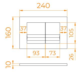 Кнопка смыва RGW SWH-05W 68420005-05 белый